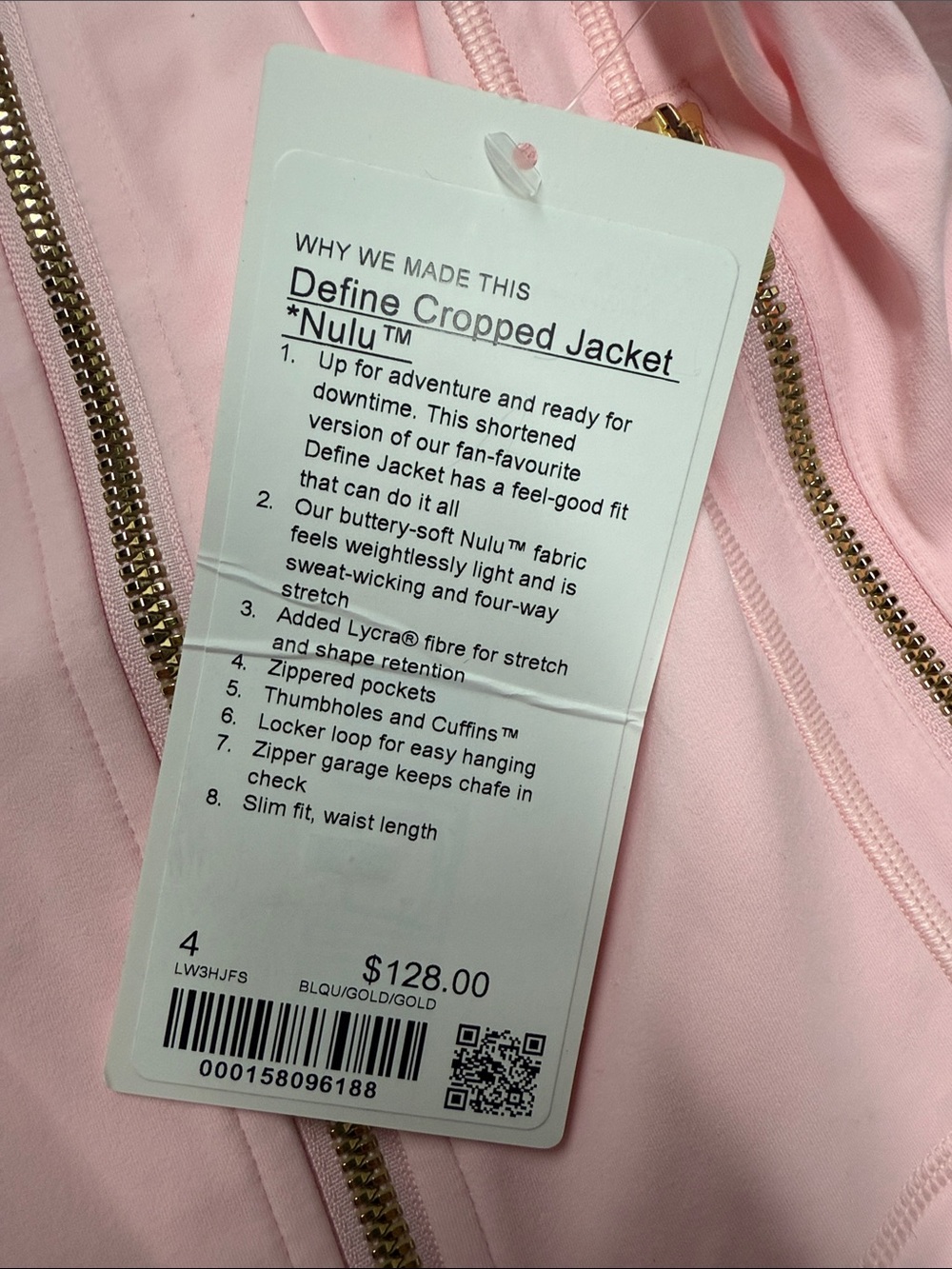 Define Cropped Jacket Nulu in Blush Quartz/Gold - Picture 6 of 6
